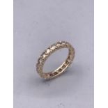 A 9ct gold CZ, size M, ring (2.4g)