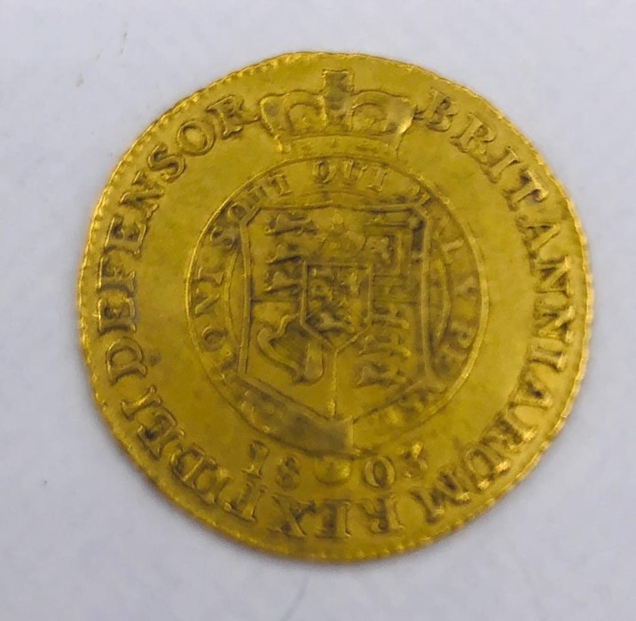 A George III 1803 Half Guinea - Image 2 of 2