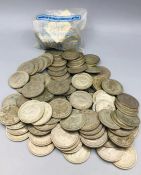 A large volume of coins mainly Crowns and Half crowns various years and conditions.