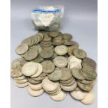 A large volume of coins mainly Crowns and Half crowns various years and conditions.