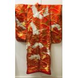 A Japanese silk Wedding Kimono.