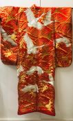 A Japanese silk Wedding Kimono.