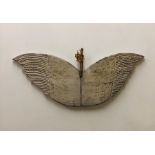 Set of carved wooden Angel wings, approx. 90cm in Diameter.