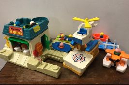 A 1970's Fisher Price Marina and lots of associated pieces.