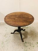 A Victorian Tripod Walnut Tilt Top Table 80cm Diameter.