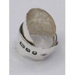 A solid silver spoon ring made from Antique cutlery by an Artisan. Successful bidders can notify