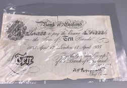 Operation Bernard Ten Pound Note 1935 'Peppiatt' German made fake note originally made to