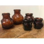 A selection of Vintage Bovril and Marmite jars