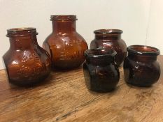 A selection of Vintage Bovril and Marmite jars