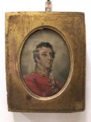 A 19th Century Miniature of a Military Man, the Duke of Wellington.