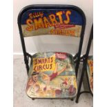 A Pair of Billy Smart Circus themed chairs