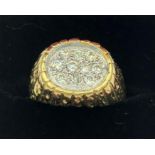 An 18ct yellow gold Gents Diamond Ring of 1ct Approx