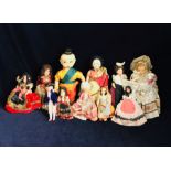 A selection of Vintage and Antique dolls