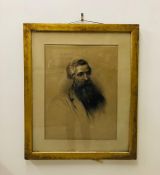A Pencil Portrait of a gentleman by Frederick Hawkins Piercy (1830-1891)