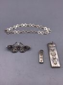 A selection of silver jewellery (24.6g)