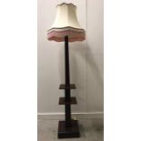 A Mid Century standard lamp base with stepped finish.