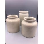 Three Stoneware pots