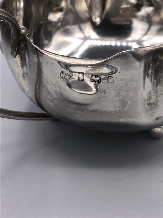 A silver sugar bowl, makers mark WA hallmarked Birmingham 1901-02 - Image 3 of 3