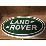 A Cast Iron Land Rover sign