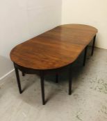 A 19th Century Mahogany D-End table with string inlay