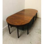 A 19th Century Mahogany D-End table with string inlay