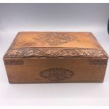 A Carved cigarette box