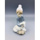 Lladro figure of a girl with a sheep