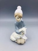 Lladro figure of a girl with a sheep