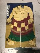 A Japanese door hanger, with Sumo decoration