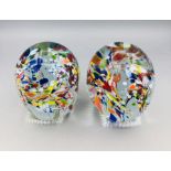 Two glass paperweights