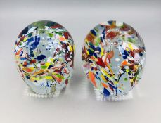 Two glass paperweights