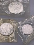 Three silver proof Cypriot coins