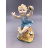 Royal Worcester figure of a Child On The Beach