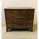 A Mahogany Victorian two over three chest of drawers