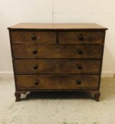 A Mahogany Victorian two over three chest of drawers