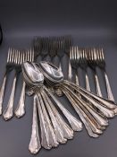 Twelve Swedish Spoons and Forks by C G Hallberg of Stockholm (1475g) Hallmarked for 1946.