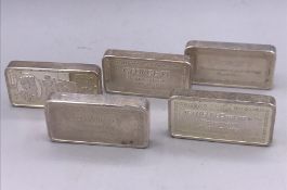 Five silver ingots (332g)