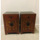 Two Chinese Bedside cabinets