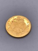 A 1966 Cypriot gold Sovereign