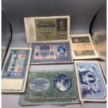 A selection of German Bank Notes