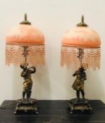 A Pair of two Figurative lamps