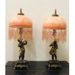 A Pair of two Figurative lamps