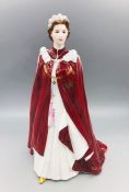 A Royal Worcester Figure of Her Majesty Queen Elizabeth II in celebration of her 80th Birthday