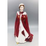 A Royal Worcester Figure of Her Majesty Queen Elizabeth II in celebration of her 80th Birthday