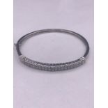 A Silver CZ bangle