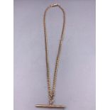 A 9ct Rose gold Albert chain (5.93g)