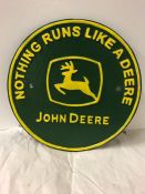 A Cast Iron John Deere Tractor sign