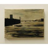 An oil on Canvas by Pamela Viney 'View of the River Thames'