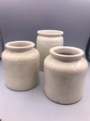 Three Stoneware pots