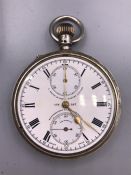 An S Smith & Son silver pocket watch